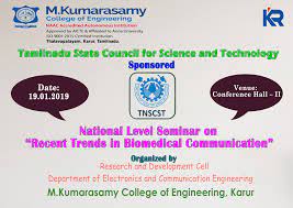 TNSCST Sponsored National Level Seminar on Recent Trends in Biomedical Communication 